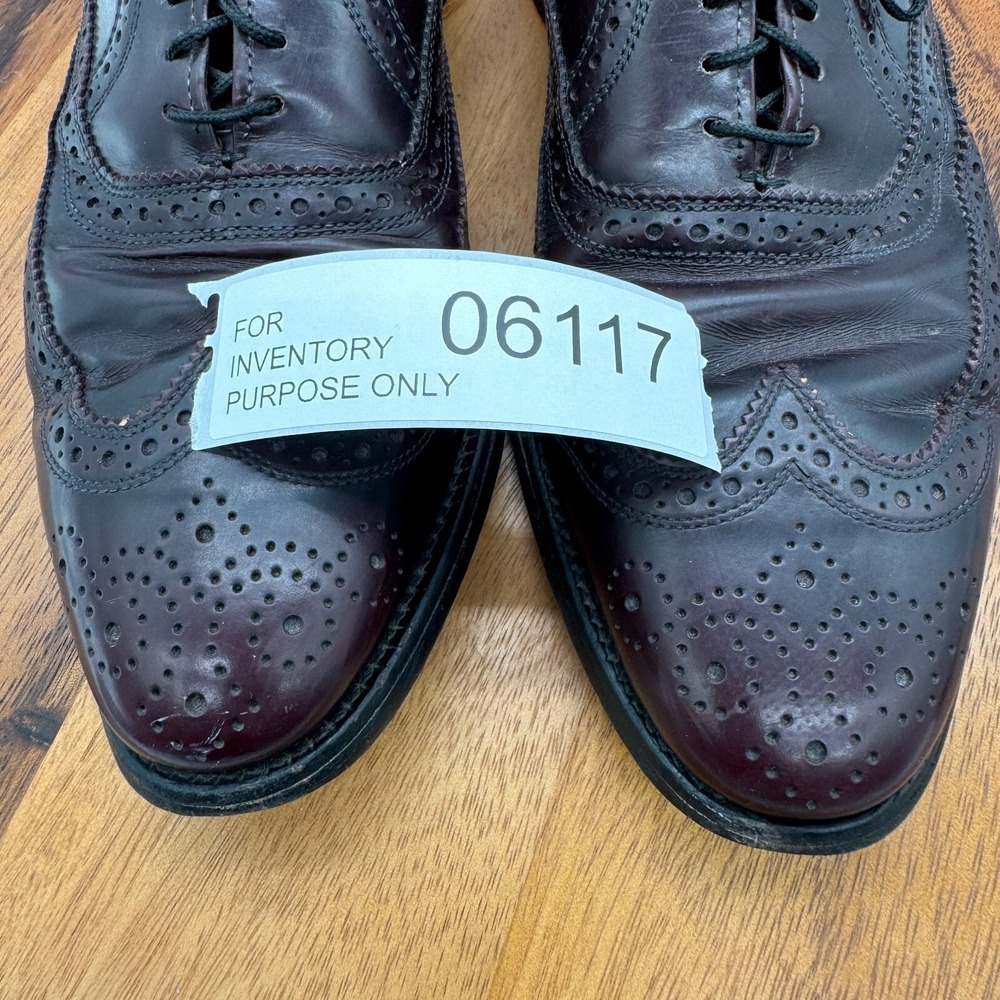 Allen Edmonds Lloyd Shoes Mens 9 B Brown Leather Wingtip Oxford Dress Casual - Picture 11 of 11